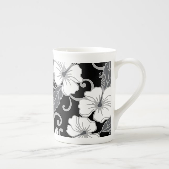 POLYNESIAN DREAM (BLACK) BONE CHINA MUG (Right)