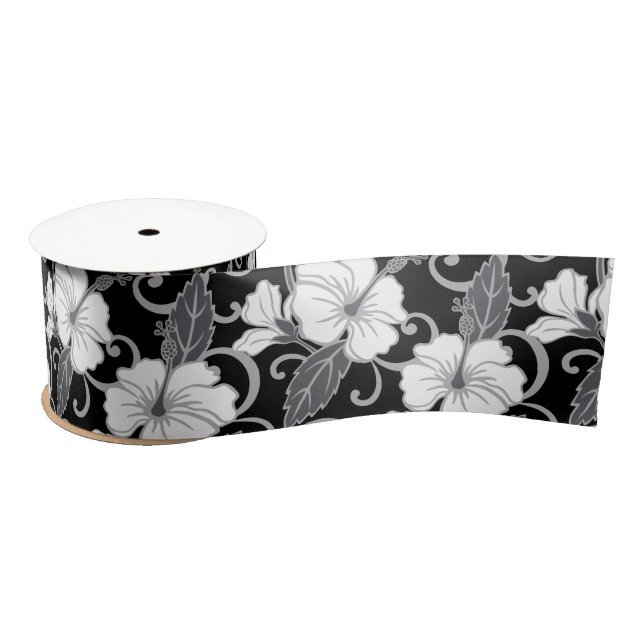 POLYNESIAN DREAM (BLACK) SATIN RIBBON (Spool)