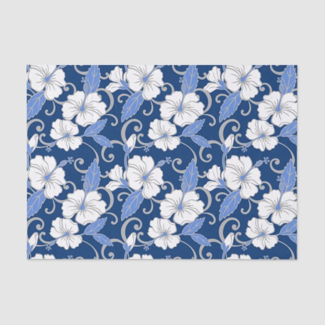 POLYNESIAN DREAM (BLUE) TISSUE PAPER (Front)