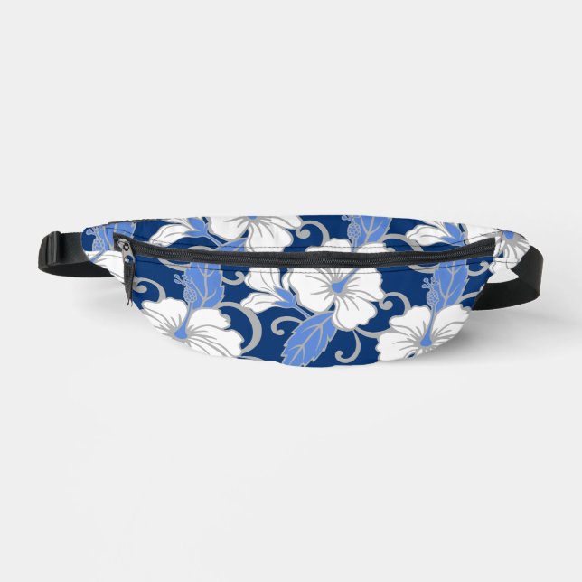 POLYNESIAN DREAM PATTERN IN BLUE FANNY PACK (Front)