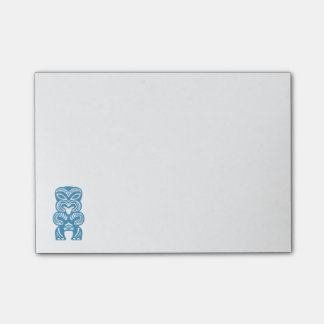 Polynesian Good Luck Blue Tiki Post-it® Notes