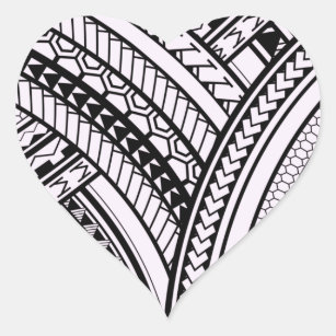 Polynesian Heart Heart Sticker