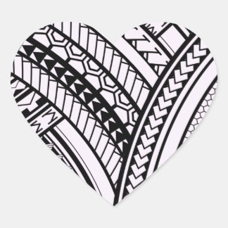 Polynesian Heart Heart Sticker