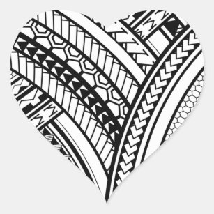 Polynesian Heart Heart Sticker