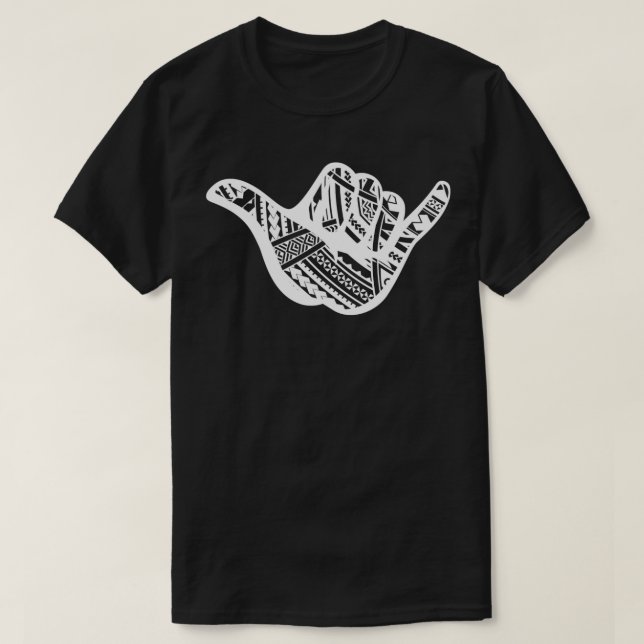Polynesian Tattoo Shaka Tribal Print Pullover  (Design Front)