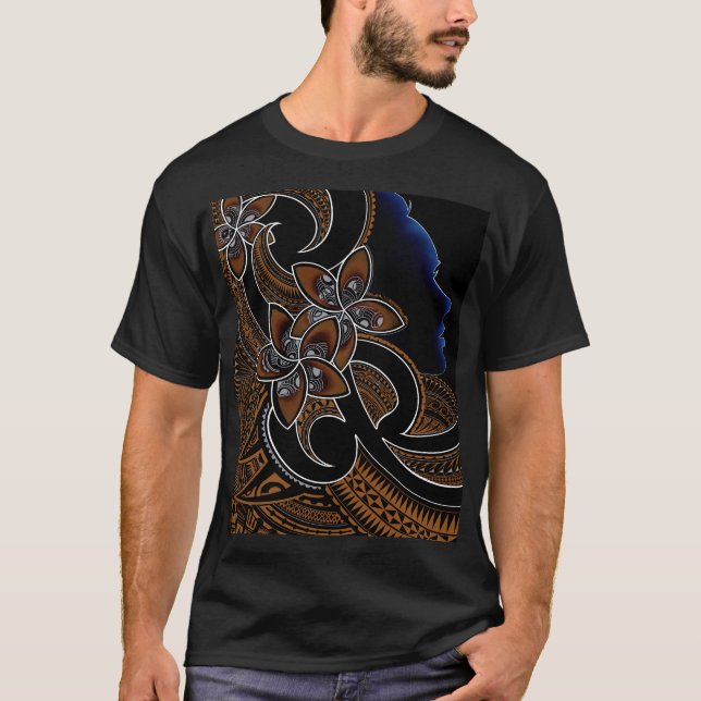 Polynesian Tribal Design Tshirt (Front)