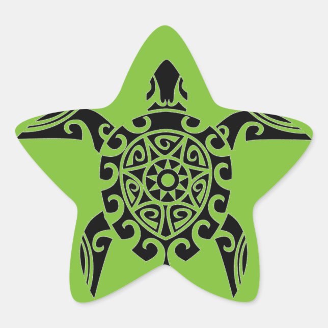 Polynesian Tribal Turtle designed Stickers (Front)