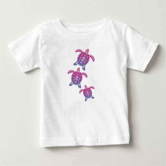 Polynesian Turtle Baby T-Shirt (Front)