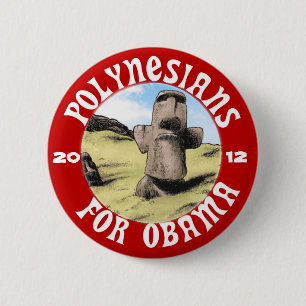 Polynesians for Obama 2 Inch Round Button