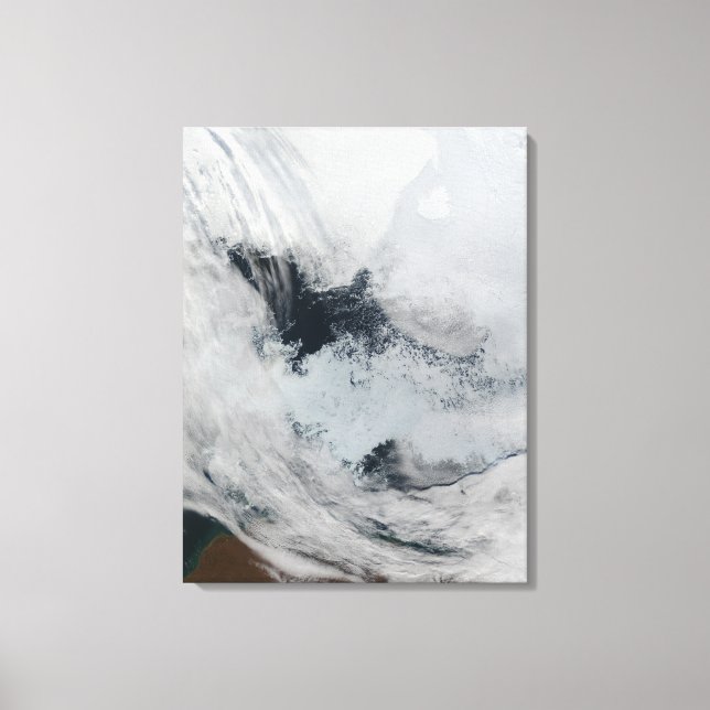Polynya (open water) in the Beaufort Sea Canvas Print (Front)