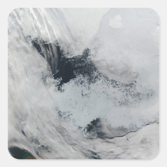Polynya (open water) in the Beaufort Sea Square Sticker (Front)