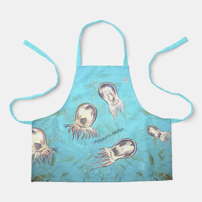 Polyorchis Jellyfish Kid’s All-Over Print Apron (Front)