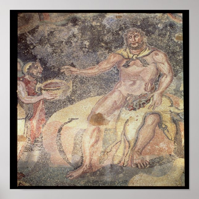 Polyphemus the Cyclops, Roman mosaic Poster (Front)