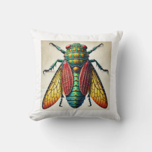 Polyrhaphis Insect Dorsal View 170724IREF229 - Wat Throw Pillow