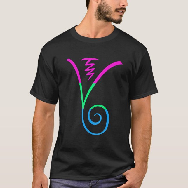 Polysexual Flag Dumo Spiritual Chakra Symbol Yoga T-Shirt (Front)