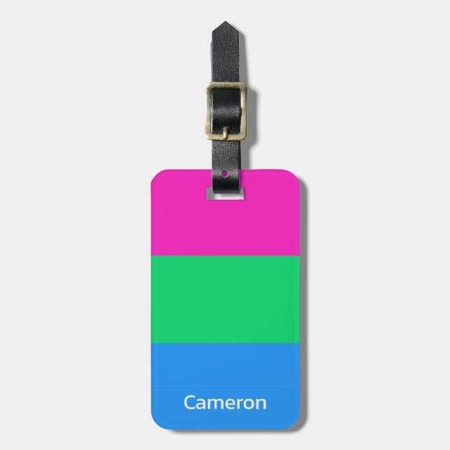 Polysexual Flag Personalized Luggage Tag (Front Vertical)