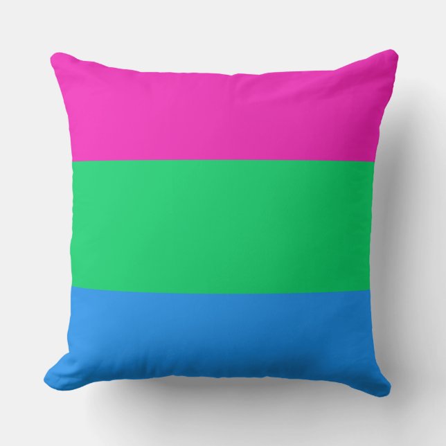 Polysexual Flag Throw Pillow (Front)