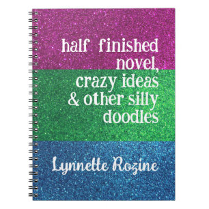 Polysexual Gay Pride Glitter Custom Text Template  Notebook