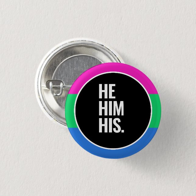 Polysexual Pride 1 Inch Round Button (Front & Back)