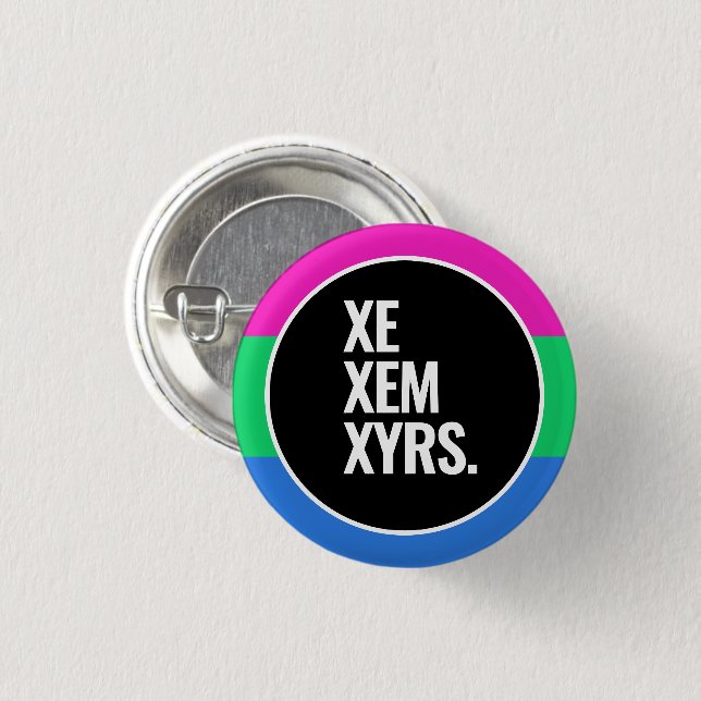Polysexual Pride 1 Inch Round Button (Front & Back)