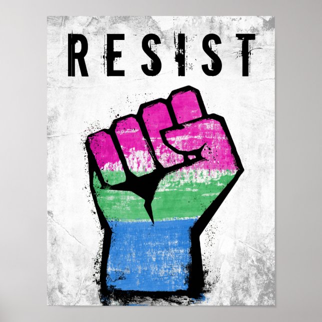 Polysexual Pride Fist Poster (Front)