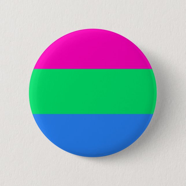Polysexual pride flag 2 inch round button (Front)