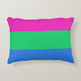 Polysexual Pride Flag Accent Pillow