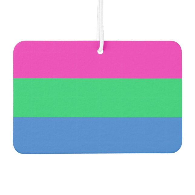 Polysexual Pride Flag Air Freshener (Front)