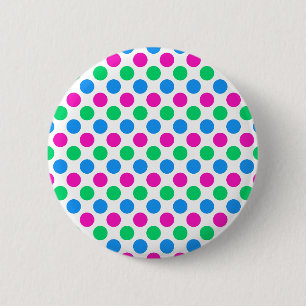 Polysexual Pride Flag Colours Polkadots 2 Inch Round Button