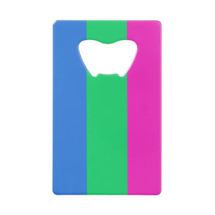 Polysexual Pride Flag Credit Card Bottle Opener