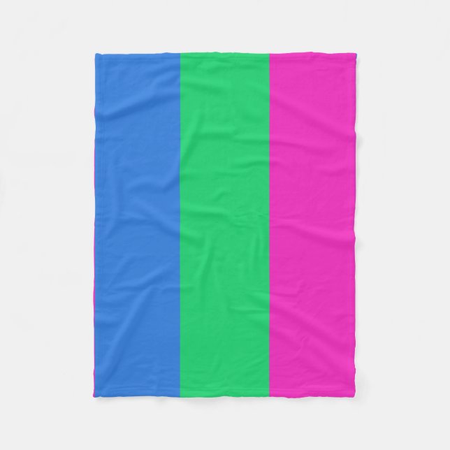 Polysexual Pride Flag Fleece Blanket (Front)