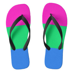 Polysexual Pride Flag Flip Flops