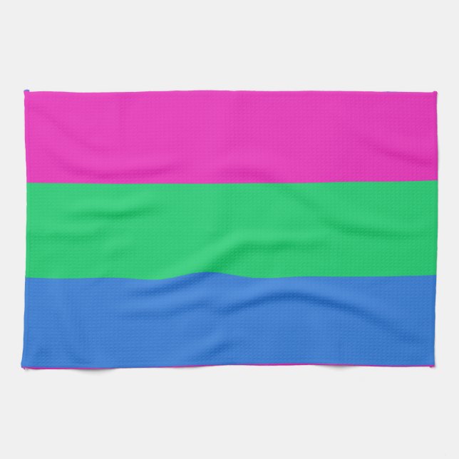 Polysexual Pride Flag Kitchen Towel (Horizontal)