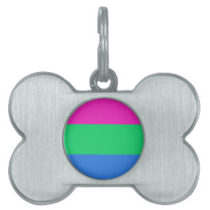 Polysexual Pride Flag Pet ID Tag