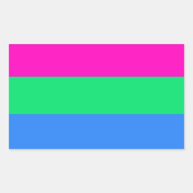 Polysexual pride flag sticker (Front)