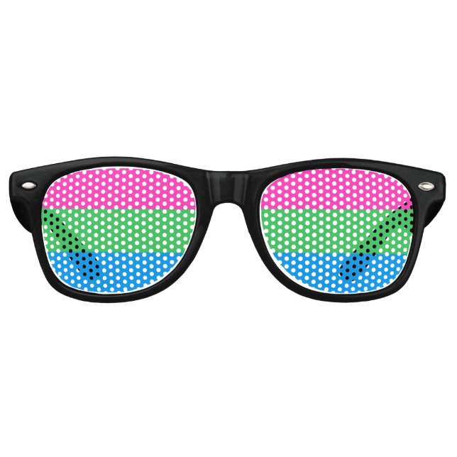 Polysexual Pride Flag Sunglasses (Front)