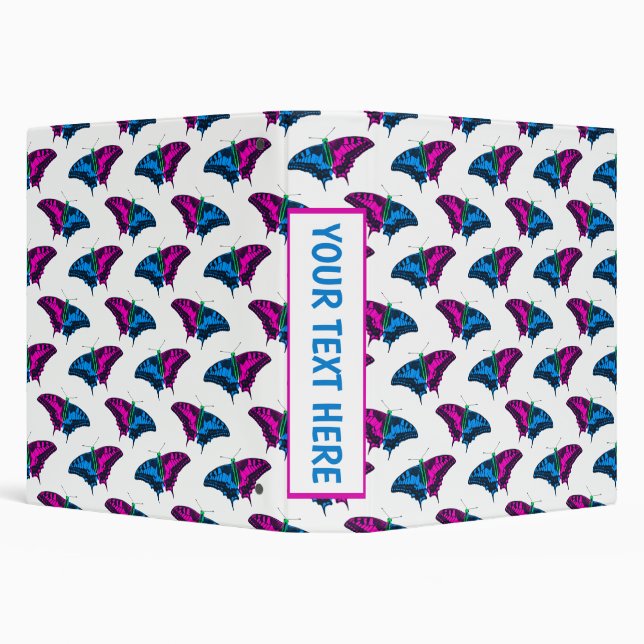 Polysexual Pride Flag Swallowtail Butterfly Binder (Background)