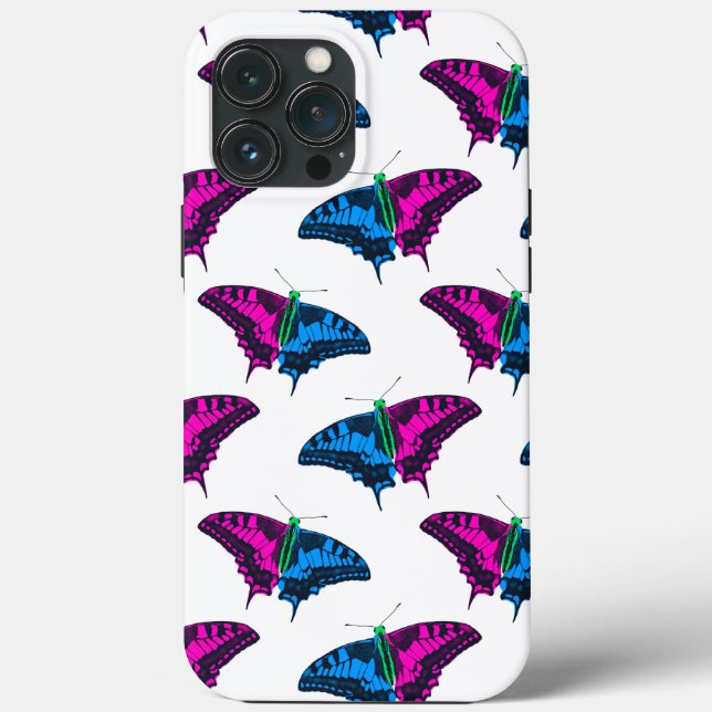 Polysexual Pride Flag Swallowtail Butterfly Case-Mate iPhone Case (Back)