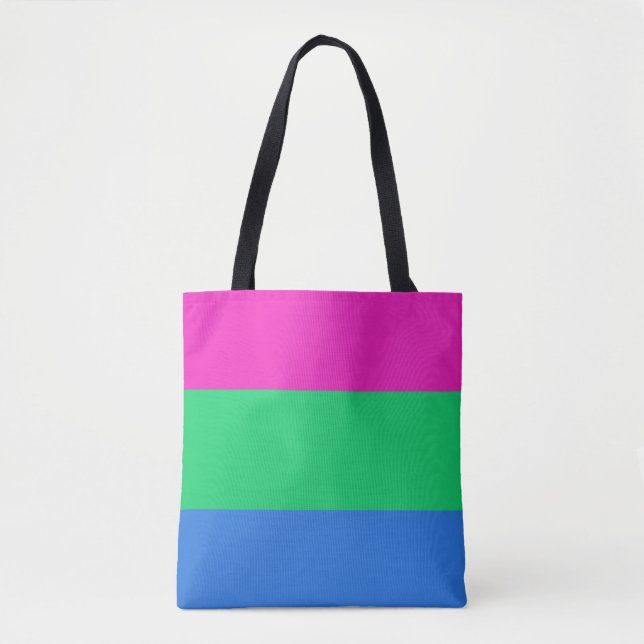 Polysexual Pride Flag Tote Bag (Front)