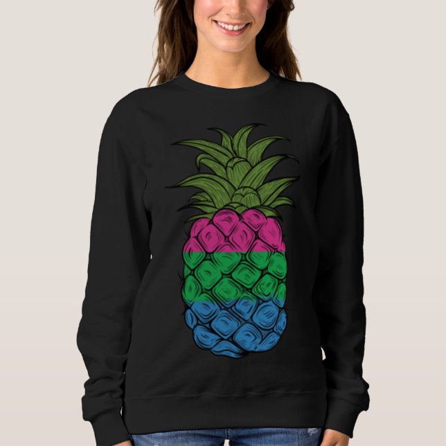 Polysexual Pride Pineapple Poly Pride Pineapple Fr Sweatshirt (Front)