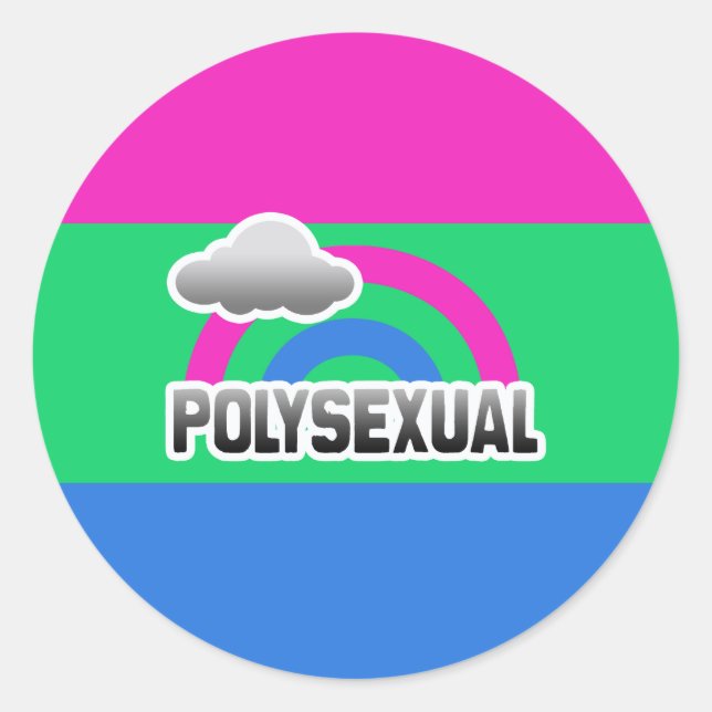 POLYSEXUAL RAINBOW STICKER (Front)