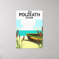 Polzeath, Cornwall Seaside travel poster