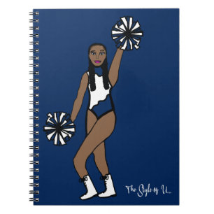 Pom Dancer White Navy Notebook P