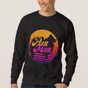 Pom Mom Pomeranian Dog Lovers Fitted Sweatshirt