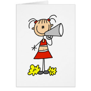 Pom-pom girl avec le mégaphone