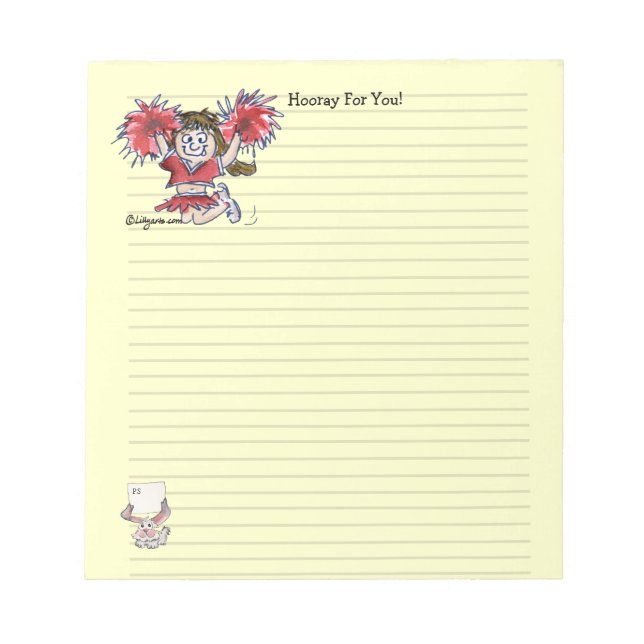 Pom-pom girl De Cartographie Pour Votre Bloc-Notes (Devant)