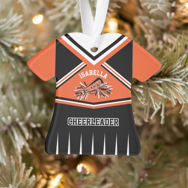 Pom-pom girl orange, noir et blanc 📣 💖 (Arbre)