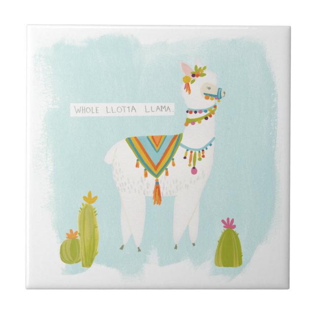 Pom Pom Llama Rama - Whole Lotta Llama Tile (Front)