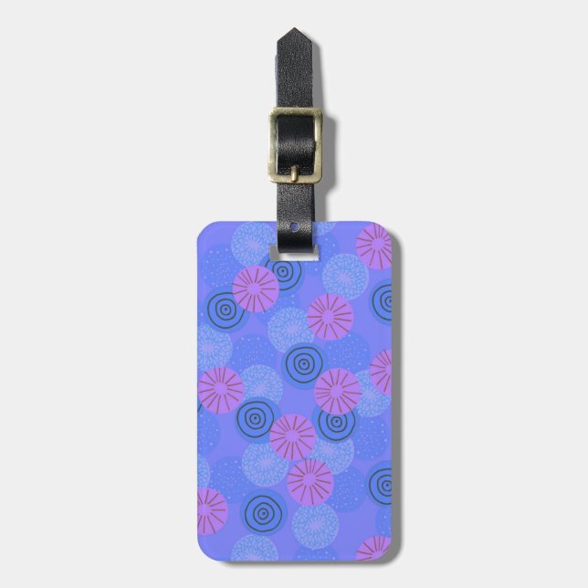 Pom-pom Luggage Tag (Front Vertical)