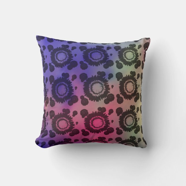 Pom Pom Power Throw Pillow (Front)